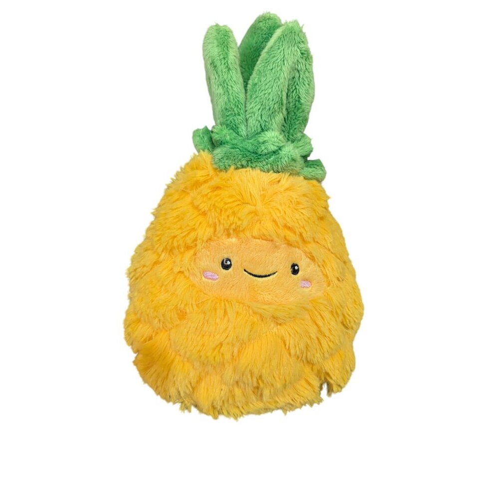 Squishable 11-Inch Pineapple Plush Yellow & Green Smiling Fruit Plushie Cute Hug